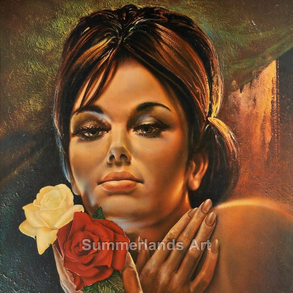 JH Lynch Lisa Rose 60x70cm Fine Art Print Giclee Gallery Grade Paper Or Canvas Vintage Wall Home Decor Interior Design