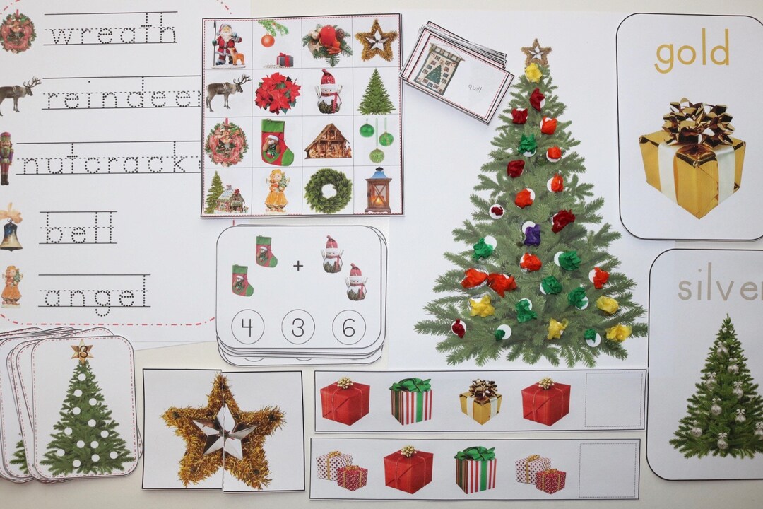 Christmas Early Learning Printable Bundle - Etsy
