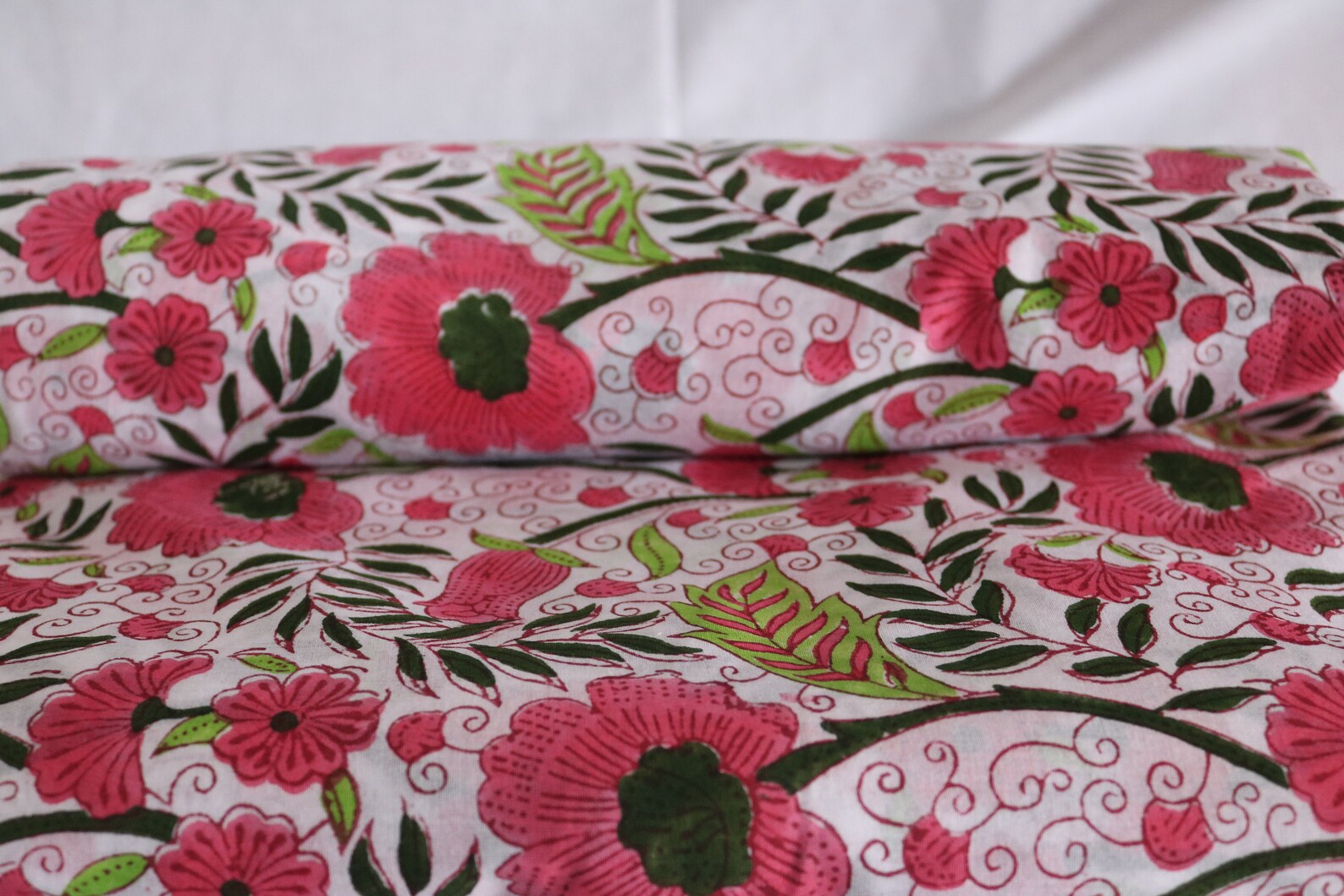 Jaipuri Hand Block Print Fabric Floral Print Cotton Fabric - Etsy