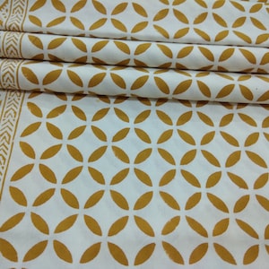 Yellow Flat sheet Blanket Cotton Bedspread Block Print Blanket King Size Bed Cover Decor