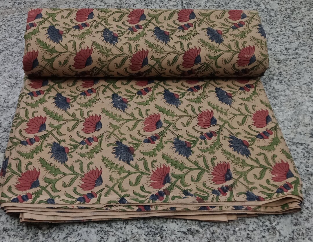 Hand Block Print Fabric - Etsy