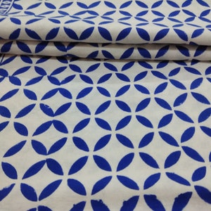 Colcha de algodón con estampado de bloques indios hecha a mano: Sábana plana tamaño king