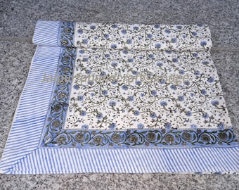 New Hand Block print Bed Sheet Hand Print Bedding New Floral Print Bed Cover Indian Hand Printing Blanket Throw King, Twin Size Blanket Art