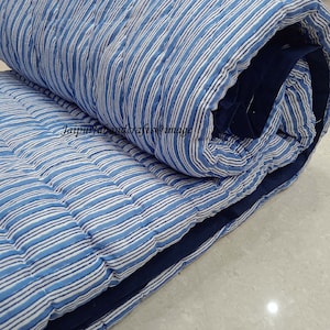 Nuevo edredón de algodón, edredón Kantha, edredón estampado a mano en bloque, edredón con estampado estreptocócico, edredón Throe