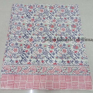 New  Multi Floral Printed Blanket Cotton Bedspread Block Print Blanket King Size Bed Cover Decor