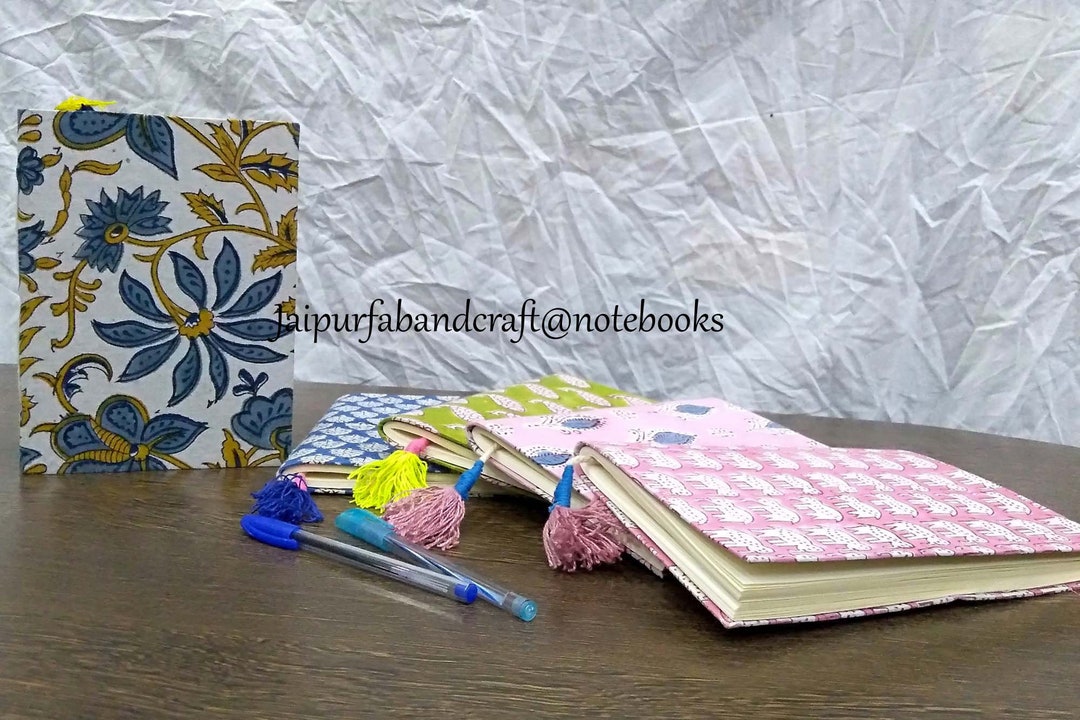 Coloredge Notebook India Hand Block Print Notebook Set: Indian Fabric Journals, Assorted Designs ...
