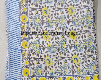 Floral Print Cotton Dohar: Reversible Hand Block AC Quilt