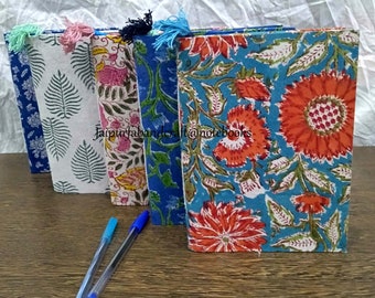 Indian Floral Print Notebook logbook horse note book note block size 5x7, 6x8 inch