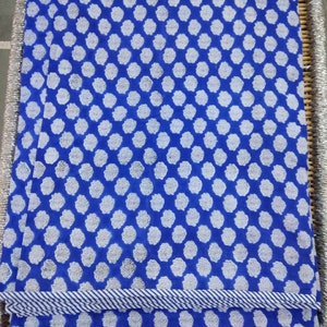 Hand Block Print Cotton Dohar: Reversible Indian Quilted Blanket