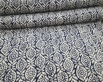 Hand Block Print Cotton Kantha Quilt: Jaipuri King Bed Cover