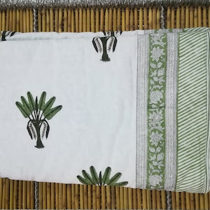 Hand Block Print Cotton Dohar Indian Handmade Cotton blanket