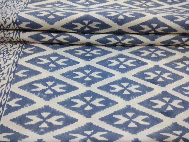 Handmade Block Print Flat Bed Sheet Floral Printed Blanket Etsy