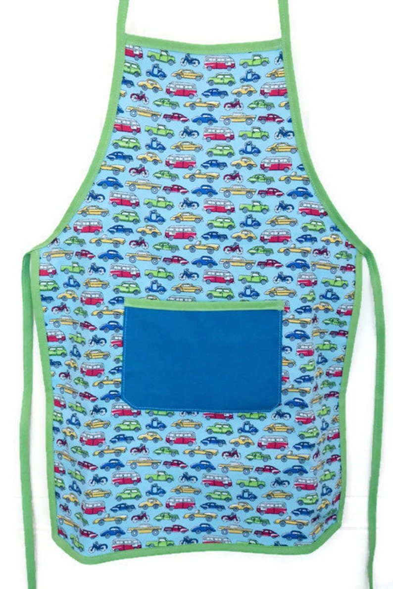 Toddler Retro Cars Apron