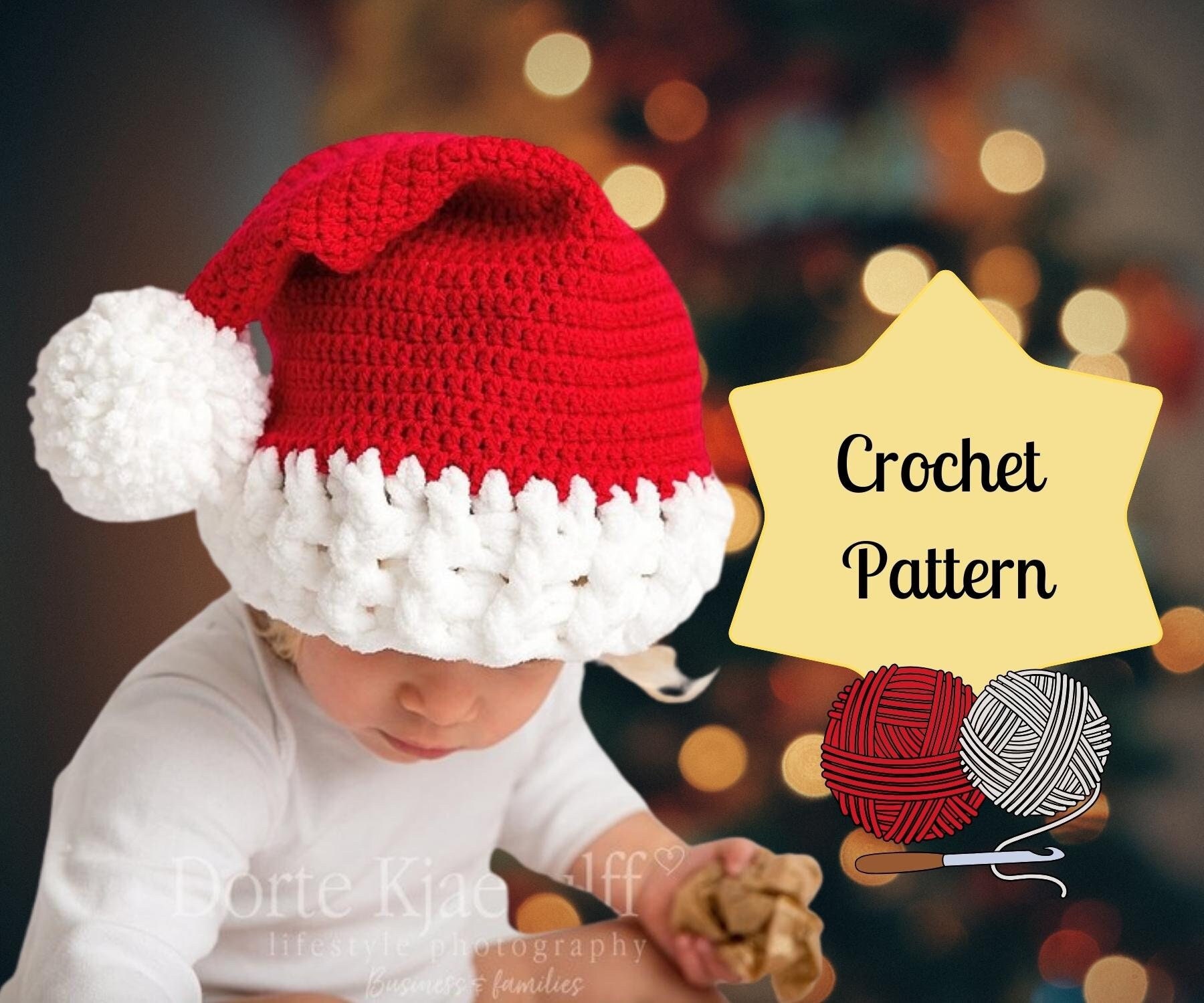 38 Santa Hat Crochet Patterns for Festive Photos, Costumes, and Cozy Holiday Makes 29 Baby/ Child Santa Hat Crochet