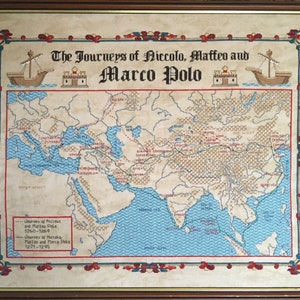 Mapa haftowana „Podróże Niccolo, Maffeo i Marco Polo”
