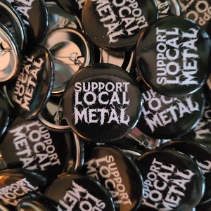 Support Local Metal Button