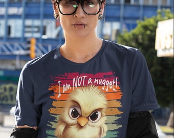 NOT a nugget, Heavyweight Unisex Crewneck or V-neck shirt, tanktop, chicken, friends not food, vegan, vegan shirt