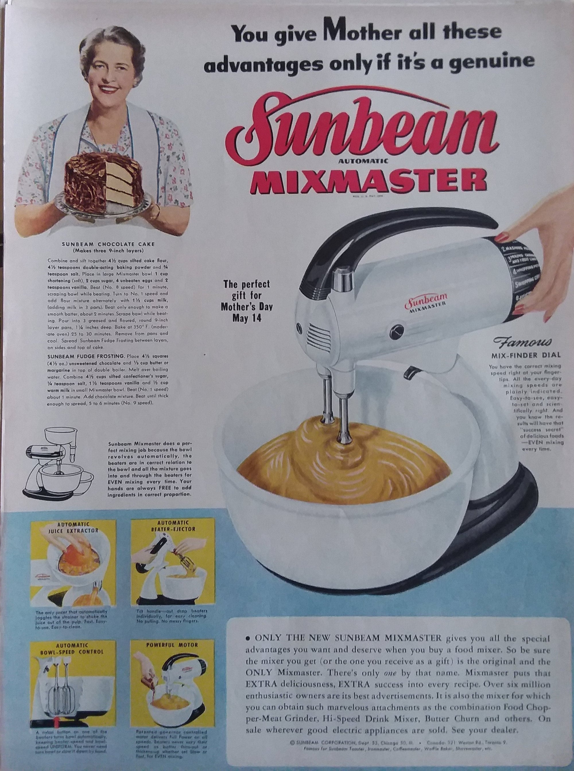 1950 Cool Blue Sunbeam Mixmaster Kitchen Set at 1stDibs