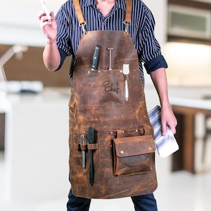 Leather Apron Men, Housewarming Gift, Leather Apron, Welding Woodworking Apron, Men's Leather Apron, Genuine Apron