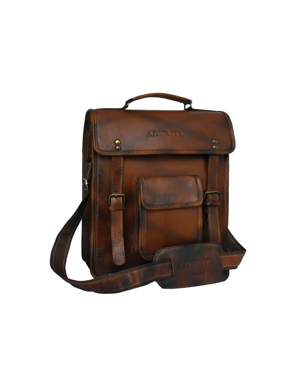 vertical laptop shoulder bag
