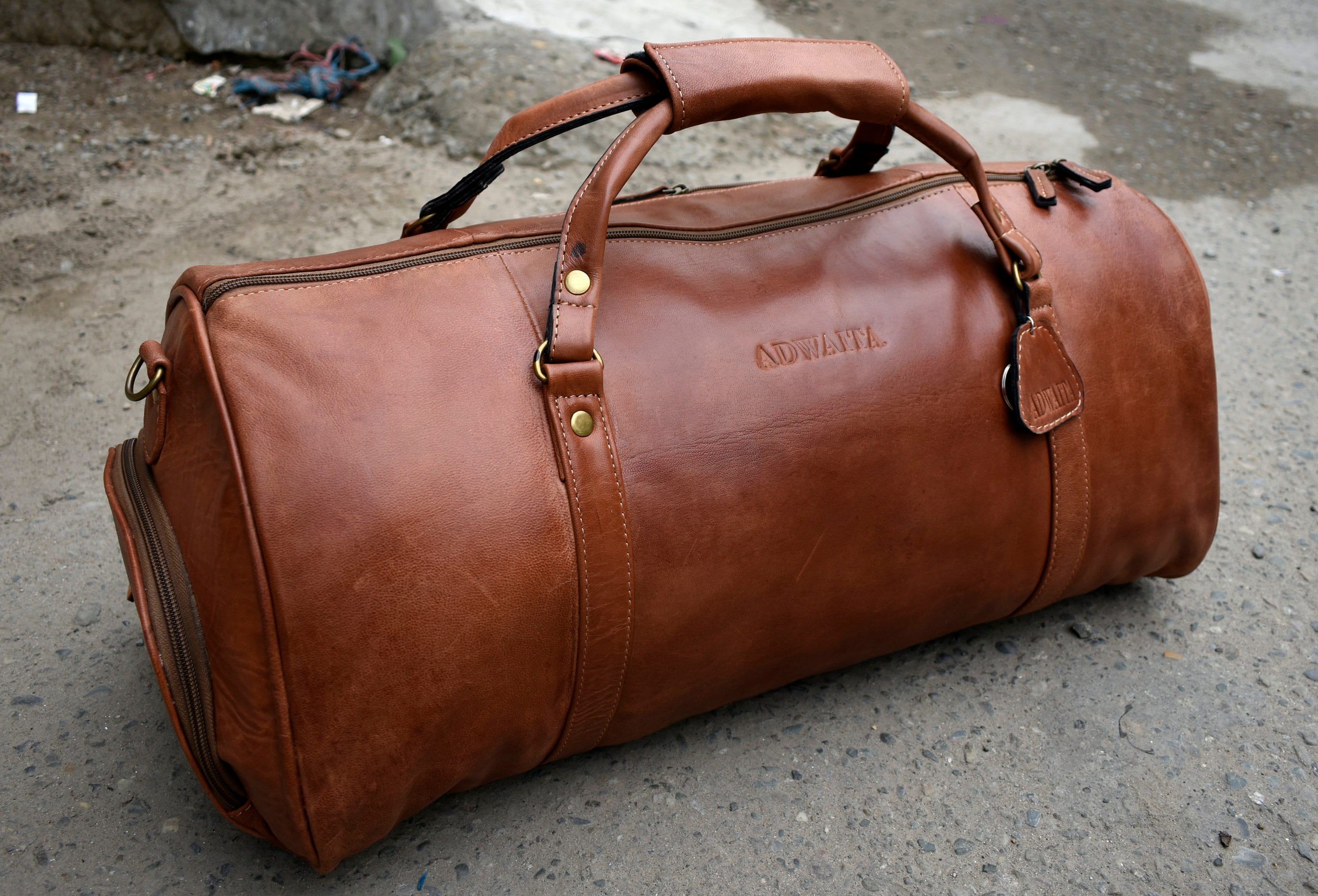 Men's Leather Duffle Bag Weekender Travel Bag – Luke Case