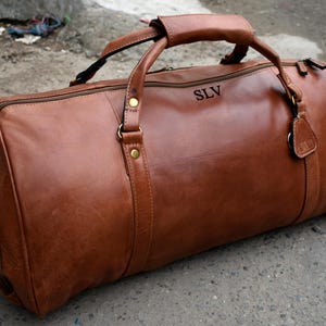 Leder Seesack mit Schuhfach, Ledertasche mit Schuhfach, Ledertasche für Männer, Ledertasche für Männer, Reisetasche aus Leder für Männer & Frauen