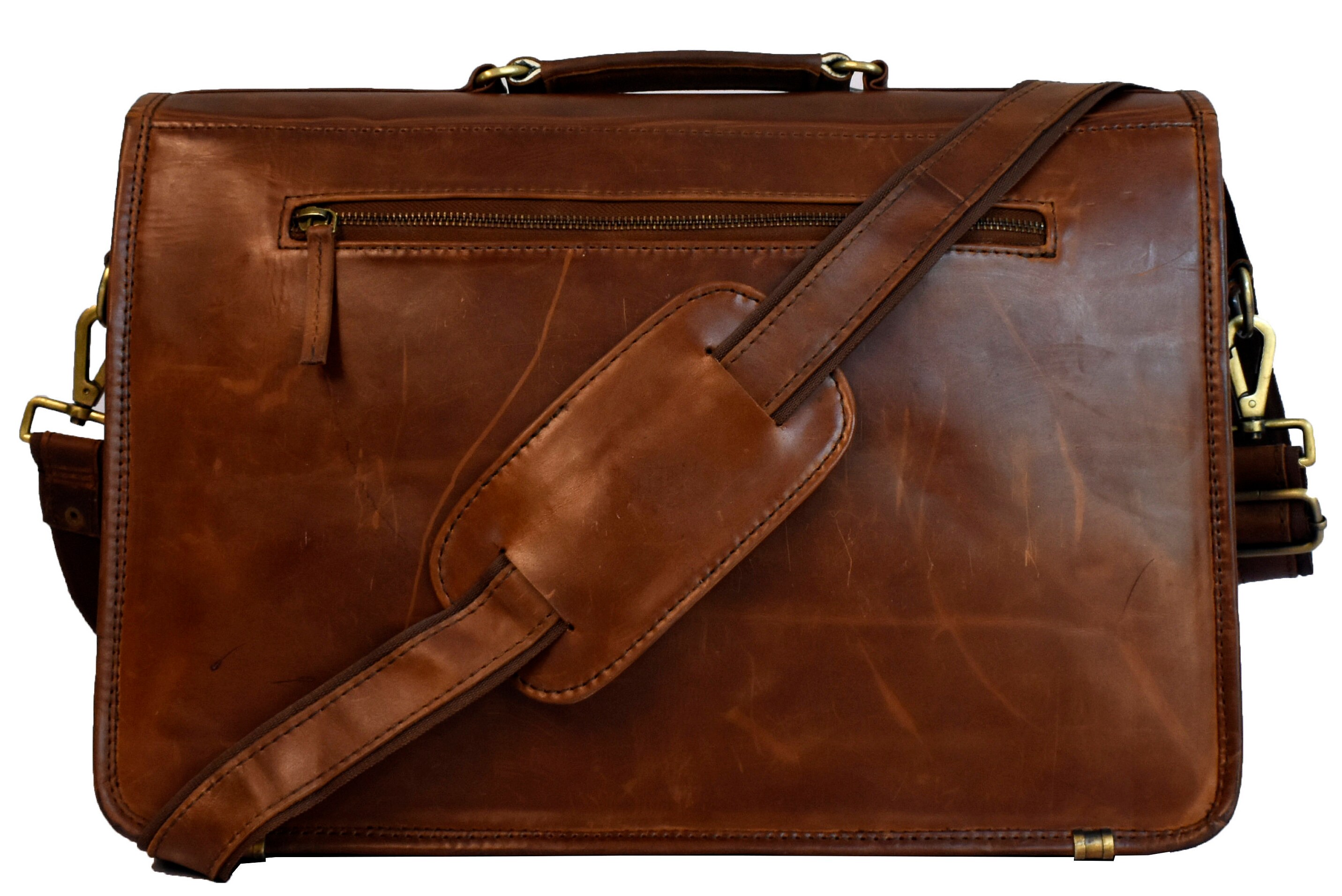 Back to School Leather Briefcase Premium High Quality Dark Etsy UK