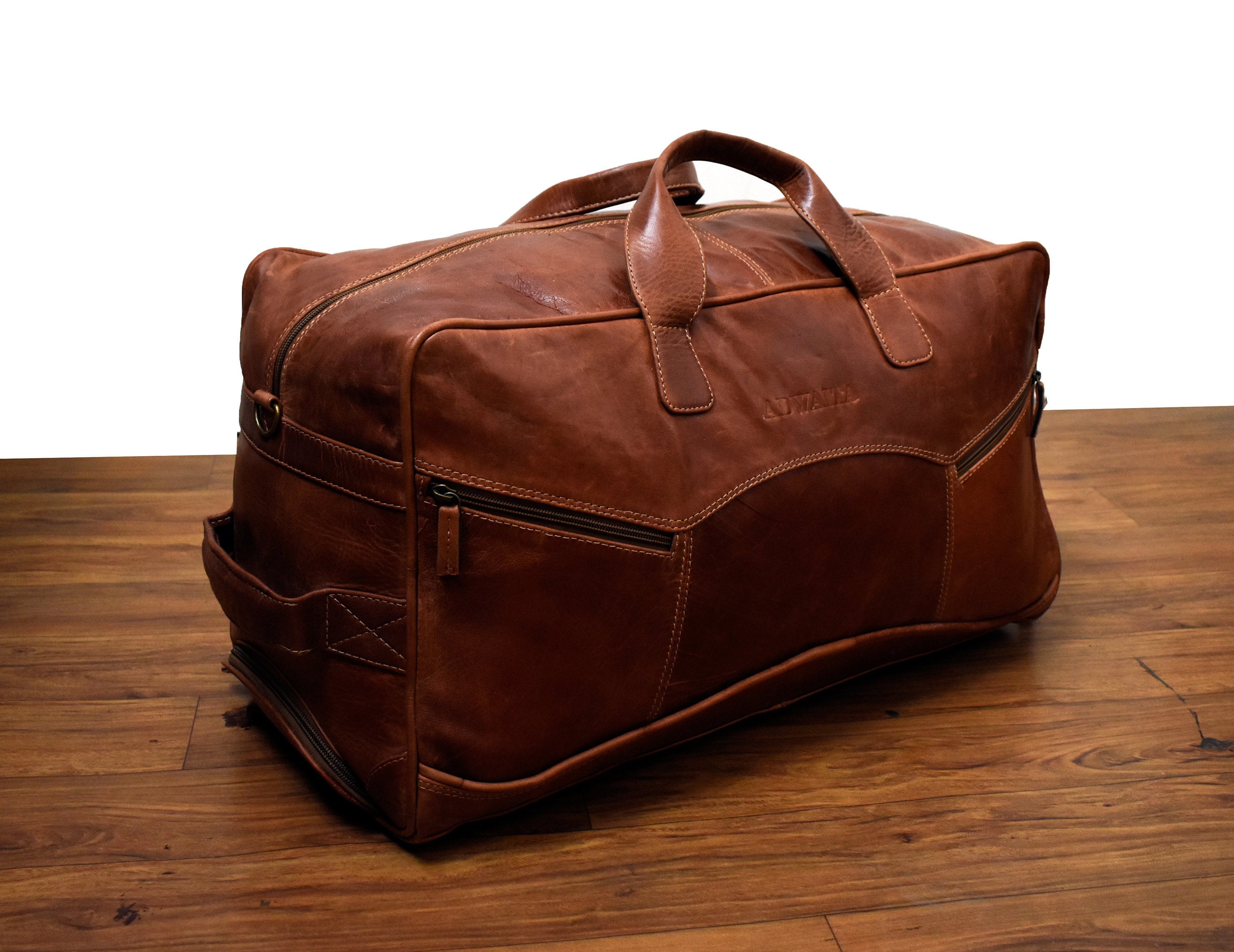 Underseat Cabin Leather Luggage Bag 