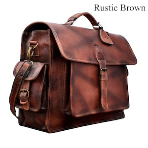 Leather Briefcase | Work Bag | Mens Laptop Messenger Bag | Gift For Women | Brown Messenger Bag | Leather Bag Women | Cross Body Bag