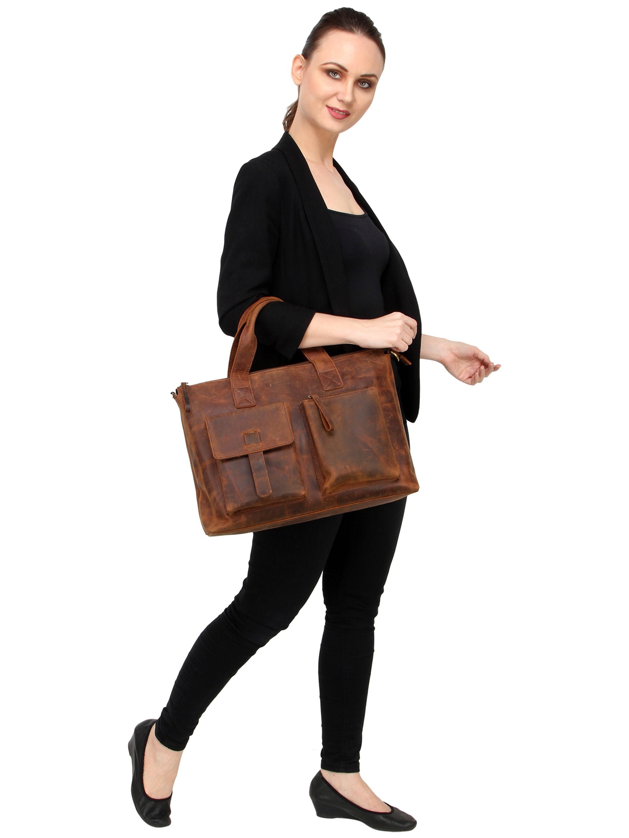 Women Leather Laptop Bag Personalized Handmade Leather Laptop Etsy