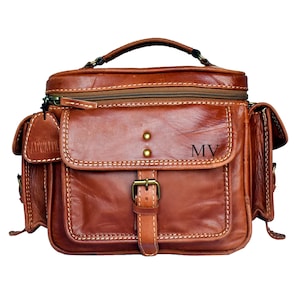 Leather Laptop Satchel: Rustic Full-Grain - Handmade with Personalization
