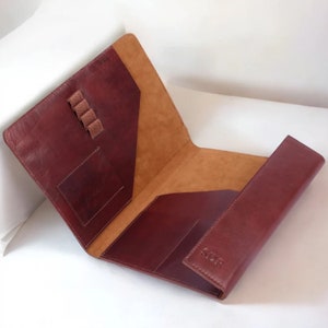 Gift For Him Company Portfolio Personalized Engraved Leather Portfolio Leather Business Portfolio Custom Leather Portfolio 画像 4