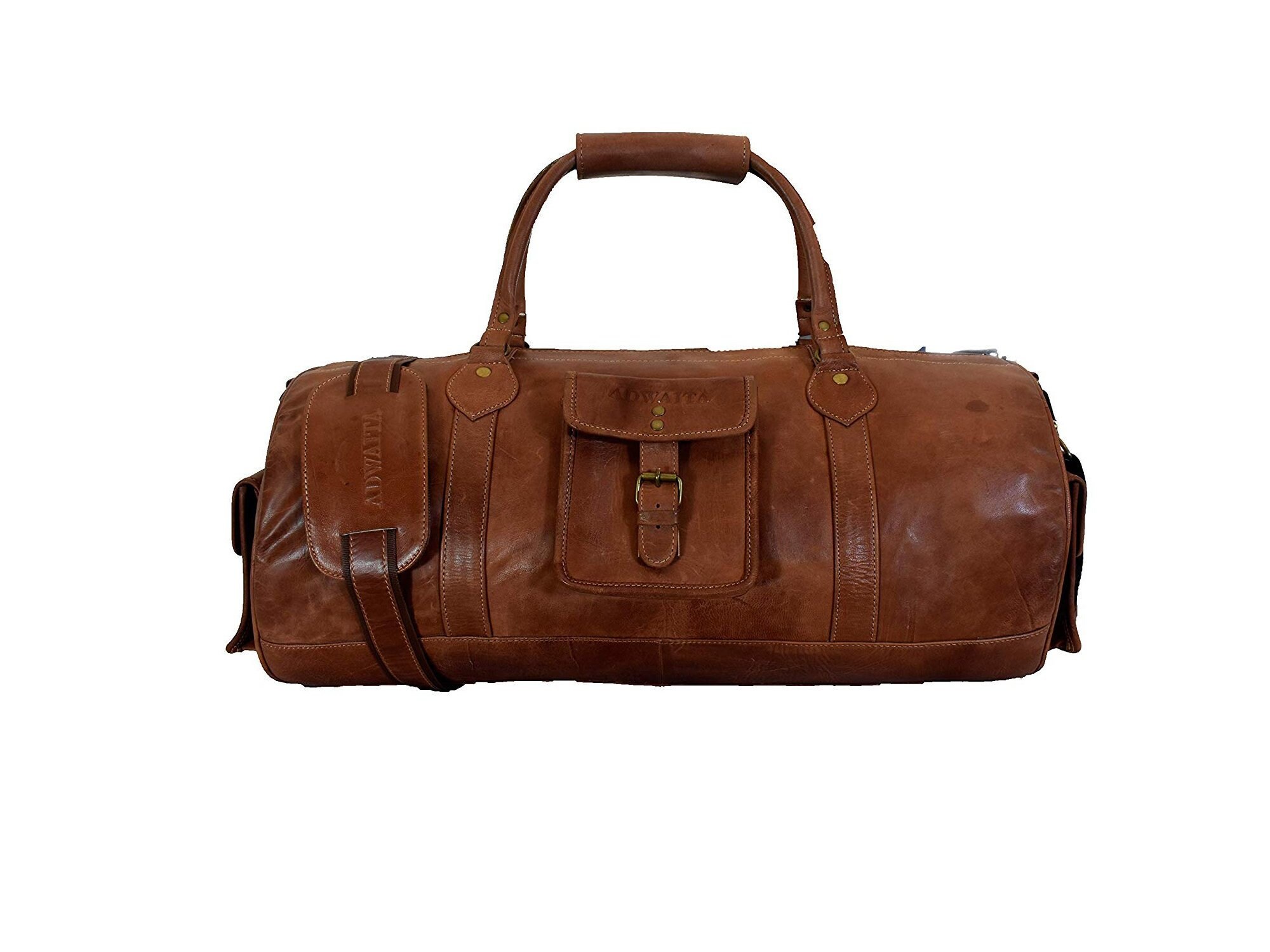 extra large leather duffle bag