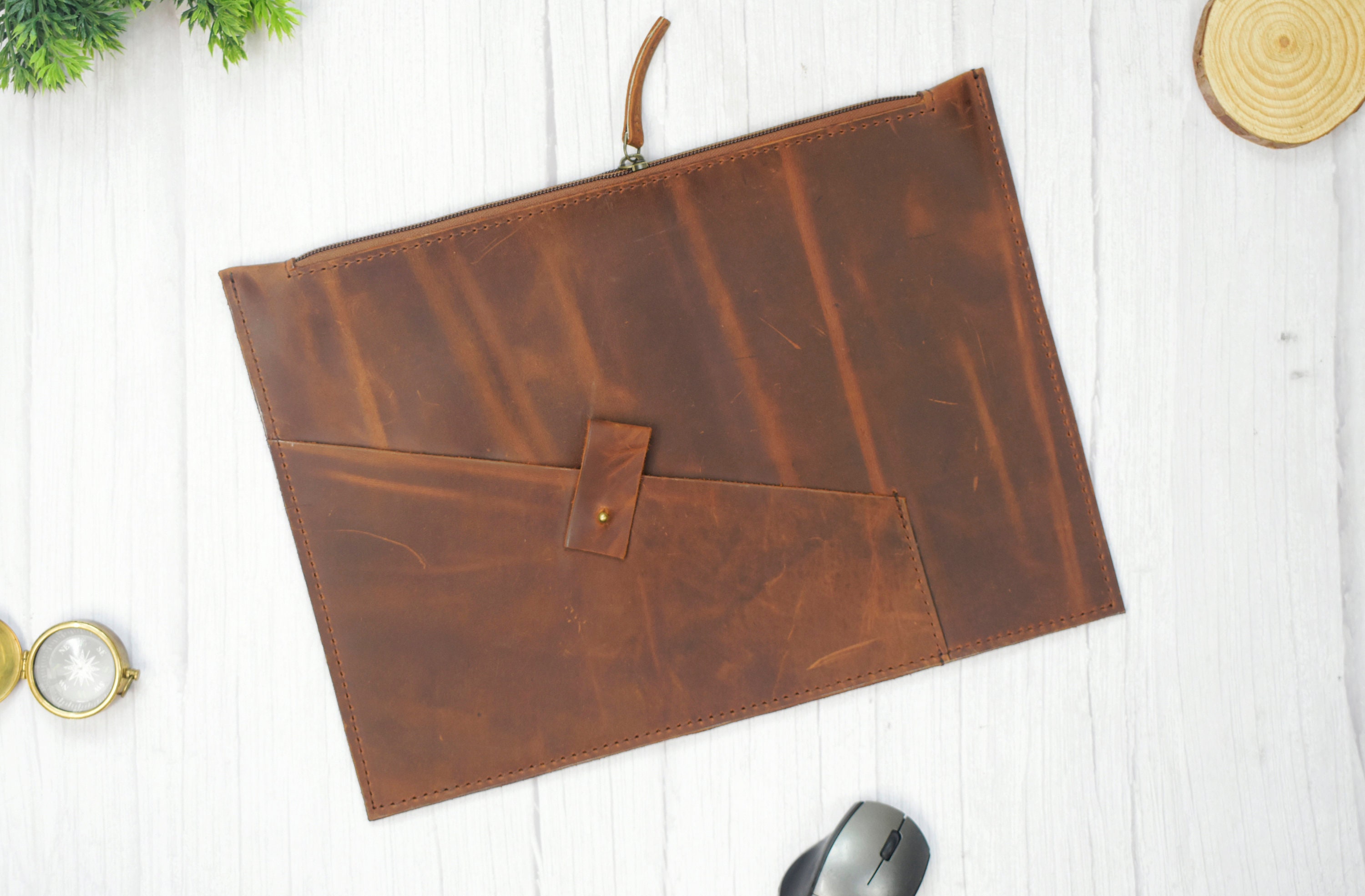 Leather document holder Customized Monogrammed Document Etsy
