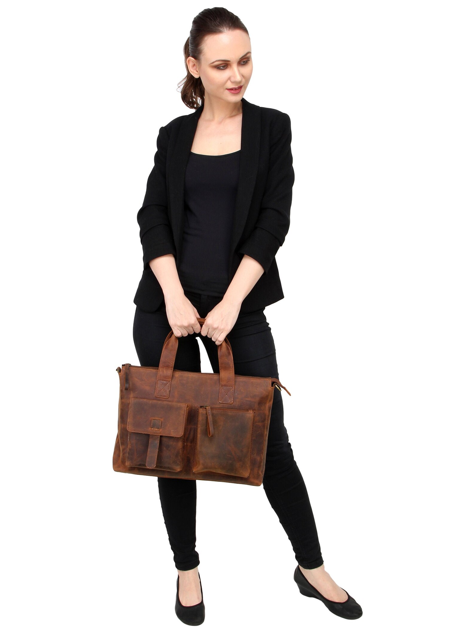 Women Leather Laptop Bag Personalized Handmade Leather Laptop Etsy