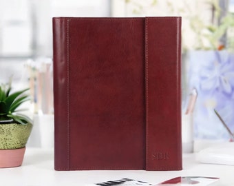 Gift For Him | Company Portfolio | Personalized Engraved Leather Portfolio | Leather Business Portfolio | Custom Leather Portfolio