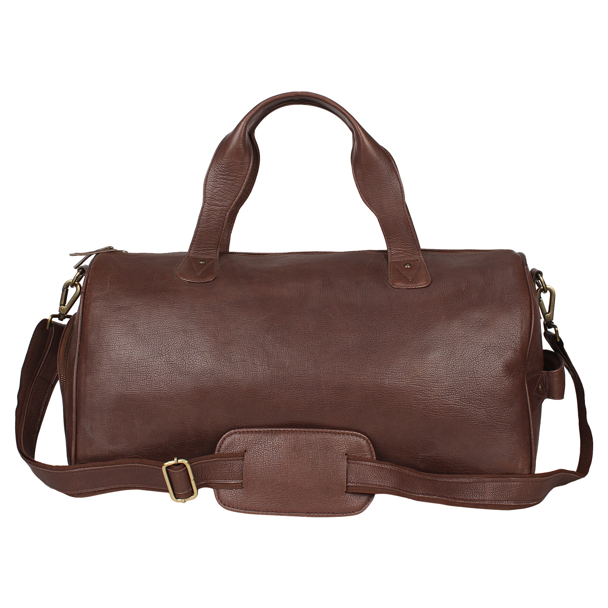 Leather Duffle Weekender Bag Shoe Compartment Overnight Etsy