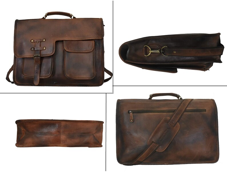 Handmade Extra Large Men's Leather Laptop Messenger Bag Etsy