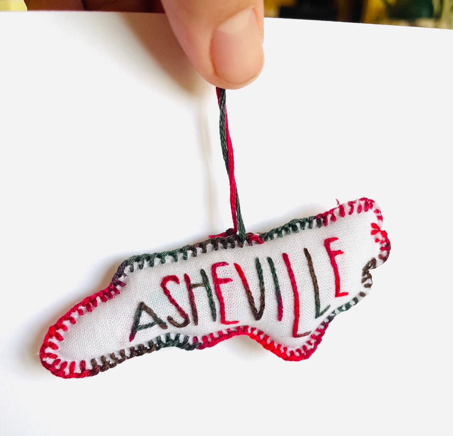 Asheville Embroidery Ornament Mixed colors | Etsy