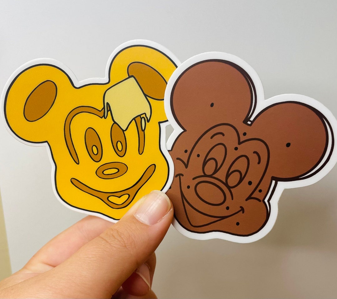 Mickey Waffle Sticker Mickey Waffle + Ice Cream Sandwich Decal Stickers - Etsy