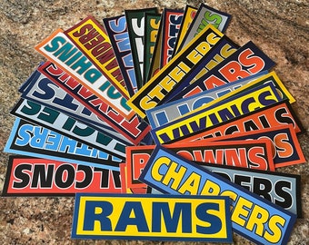 NFL Sticker Pack / Lot - All 32 Teams Fantasy Football Super Bowl NFC AFC vinyl decal