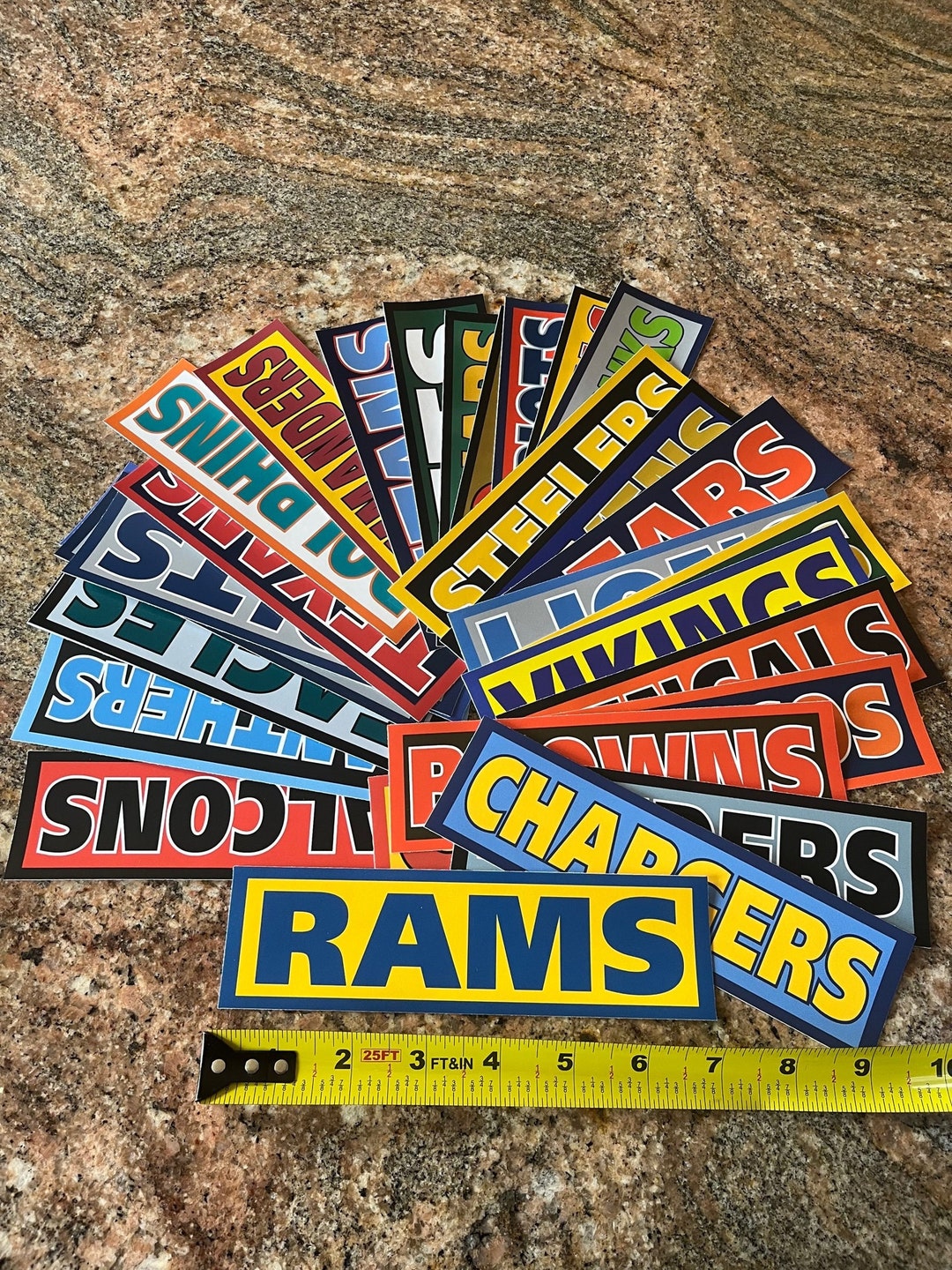 NFL Sticker Pack / Lot All 32 Teams Fantasy Football Super Bowl NFC AFC