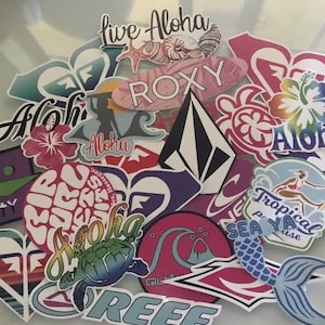 Surfer Sticker - Mädchen Roxy Quiksilver Hawaii Billabong Reef Rip Curl Aloha