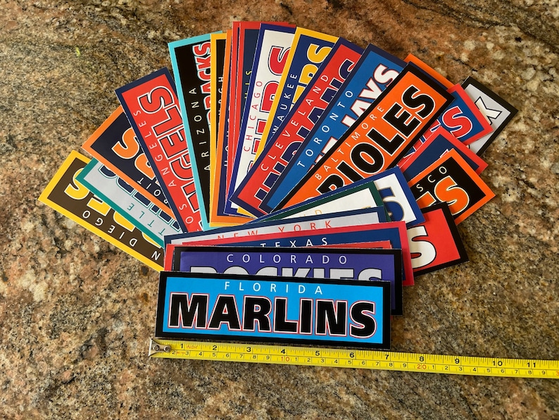 Baseball Sticker Pack / Lot - All 30 MLB Teams Vinyl Decal - Etsy