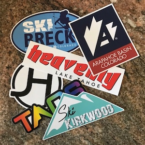 Ski Sticker Pack Burton Oakley Alta K2 Aspen Kirkwood Volkl Park City Vail image 7