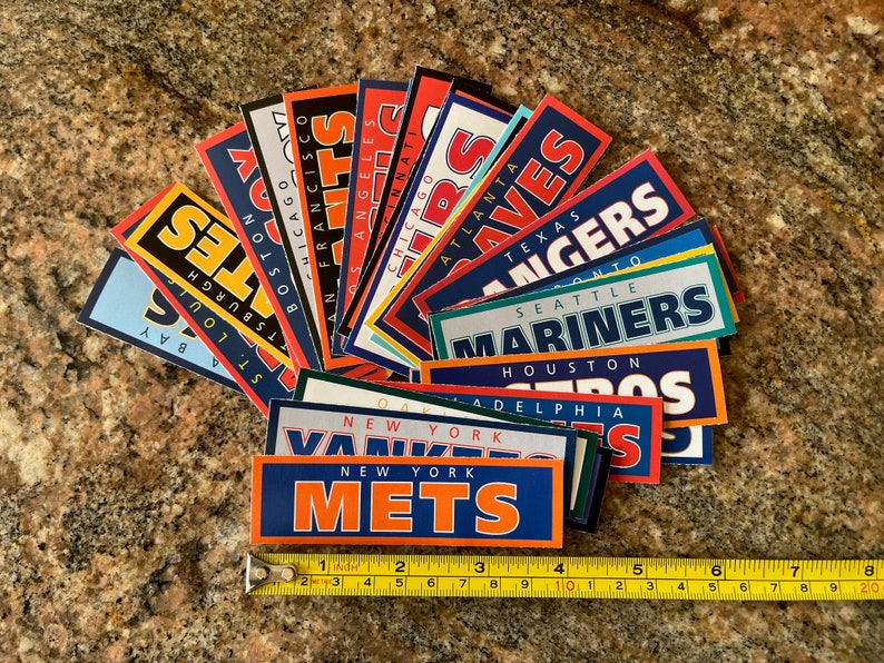 Baseball Sticker Pack / Lot - All 30 MLB Teams Vinyl Decal - Etsy