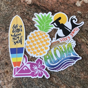 Surf Sticker Pack Roxy Rip Curl Billabong Reef Surfer Girl - Etsy