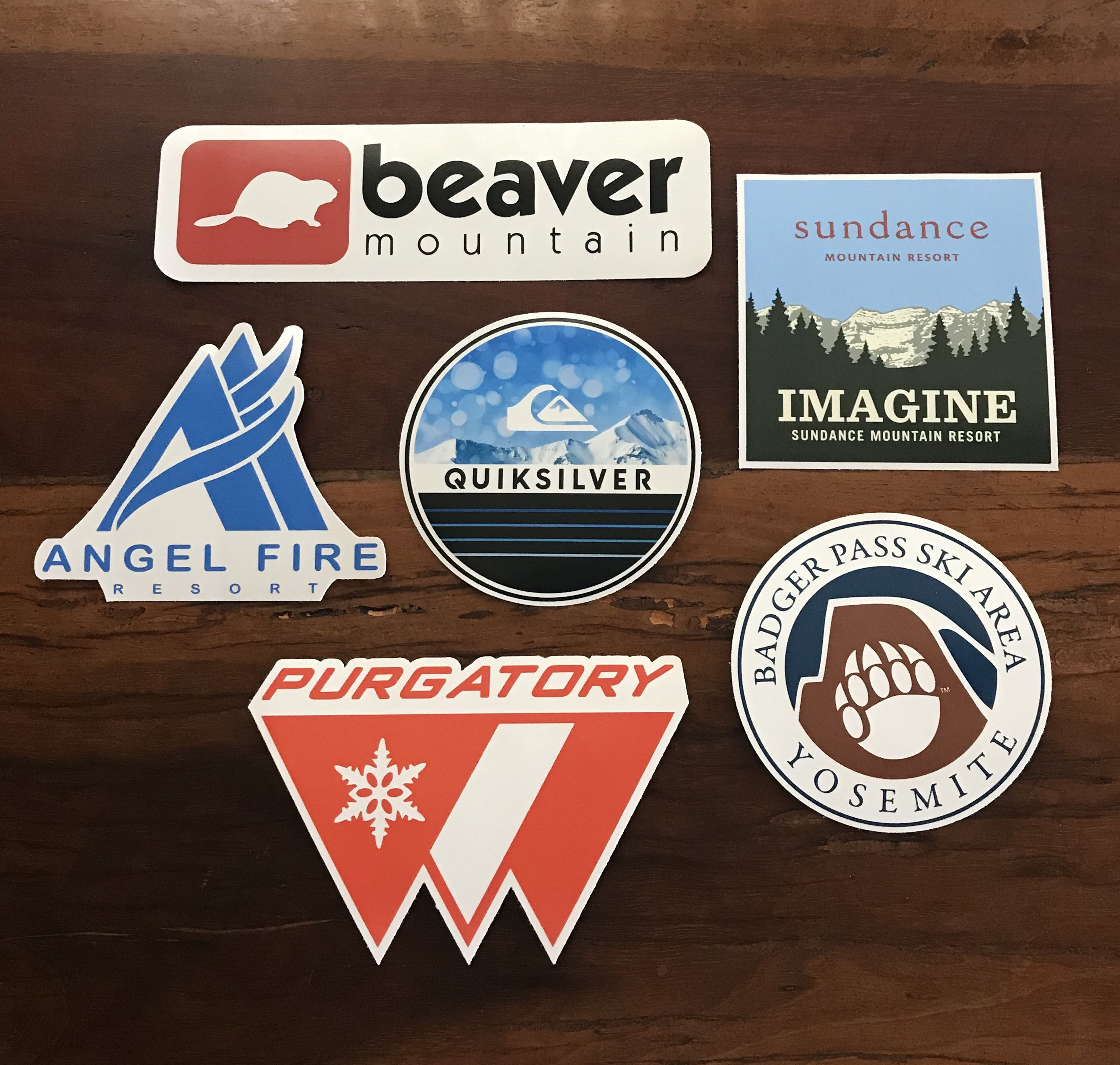 Ski Snowboard Sticker Pack / Lot Vail Copper Burton Angel Fire Gnu K2
