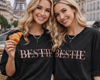 Shirts voor beste vriend, gepersonaliseerd cadeau voor beste vriend, aangepaste naam BFF shirts, beste vriend shirts voor 3, bestie shirts voor 3 cadeau voor bestie