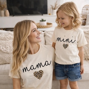 Mama mini bijpassende set, kraamcadeau, mama T-shirt, mini romper, mini peuter, mini jeugd, cadeau idee nieuwe moeder, baby en mama, pasgeboren